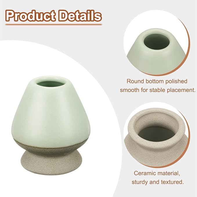 Harfington Ceramic Chasen Stand 70mm Matcha Whisk Holder Teas Set Whisks Stand Traditional Matcha Tea Chasen Holder Tea Set Accessories for Tea