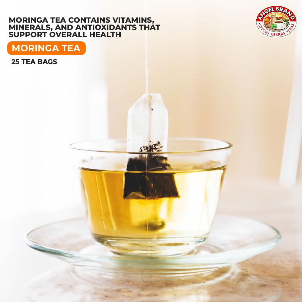Moringa Leaf Tea Bags | 20 Count | 3 Pack | Refreshing Herbal Boost