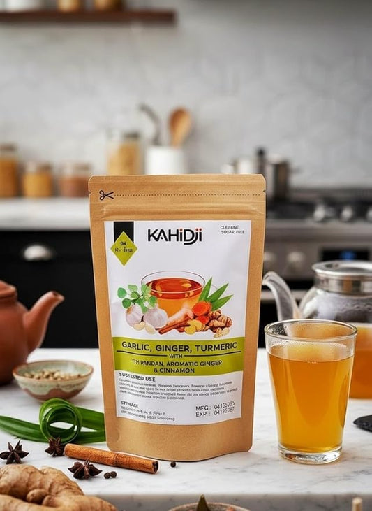Garlic, Ginger, Turmeric with Pandan, Aromatic Ginger & Cinnamon - 30 teabags