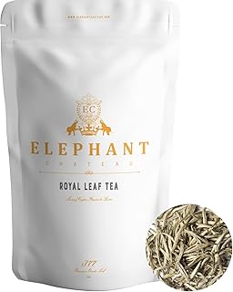 Royal White Silver Needle Tea | 60 Cups Delicious Tea | Freshly Grown in Ceylon | Ceylon Silver Tip White Tea | Luxury Loose Leaf Tea | Elephant Chateau