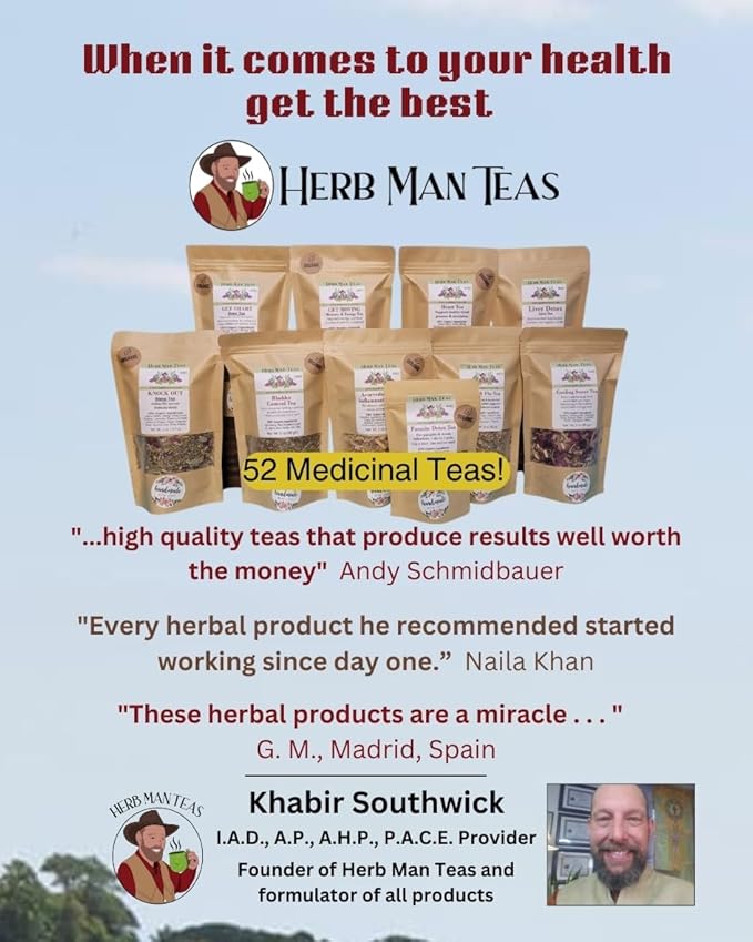 ALLERGY TEA – Herbal blend for seasonal irritation: sneezing, runny nose & itchy eyes – Formulated by Master herbalist Khabir – 100% Organic, Non-GMO, No Additives