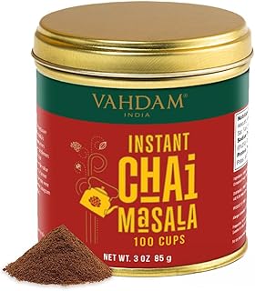 VAHDAM Instant Chai Tea (3oz/85g) - Traditional Masala Chai | Makes 100 Cups | Natural Spices, Zero Calories | Instant Indian Tea - No Steeping | Unsweetened Tea Powder | Free Bamboo Spoon Inside