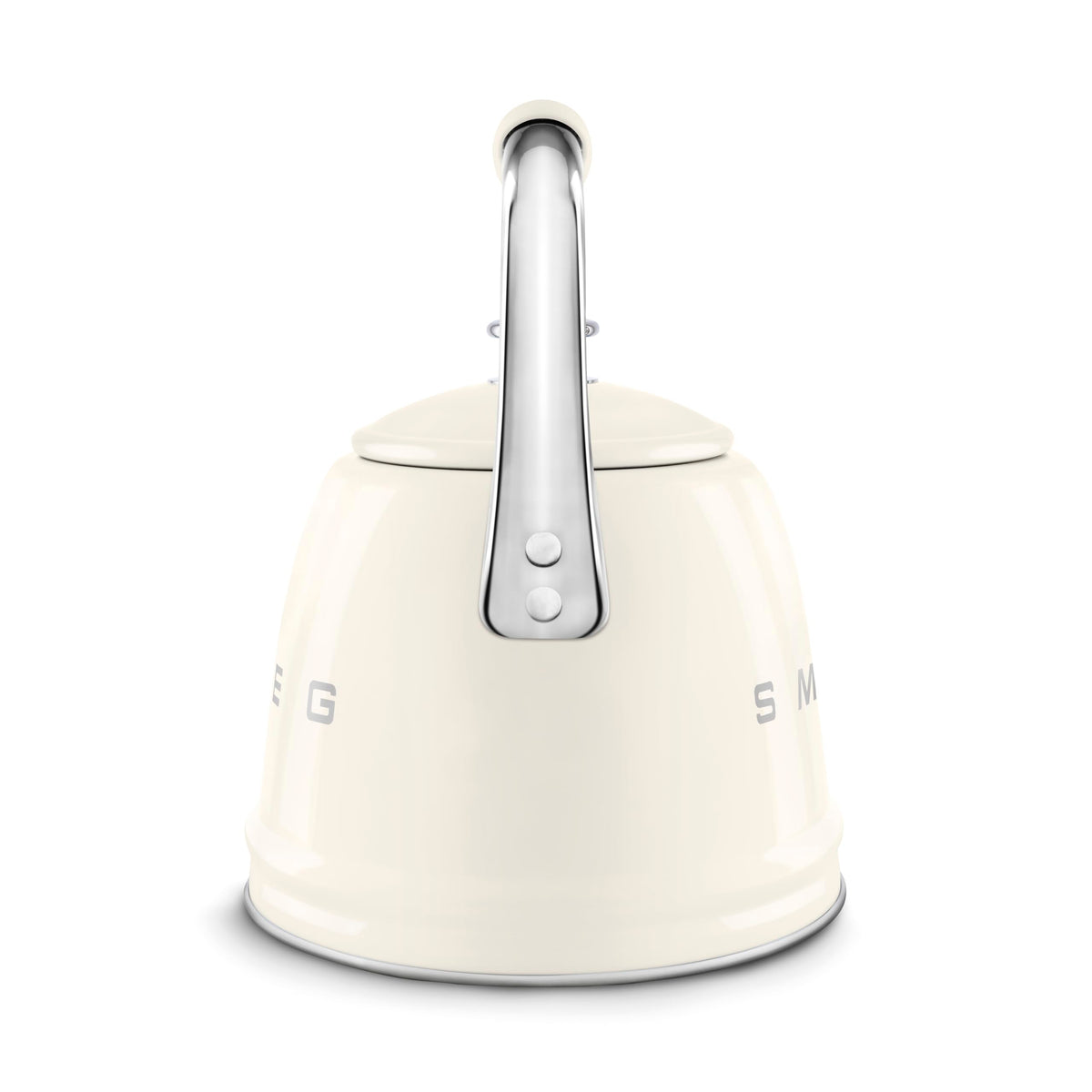 SMEG Stovetop Whistling Kettle – 50s Retro Style, 2.3 Liter (10 Cup / 2.4 Quart) Stainless Steel Tea Kettle with Iconic