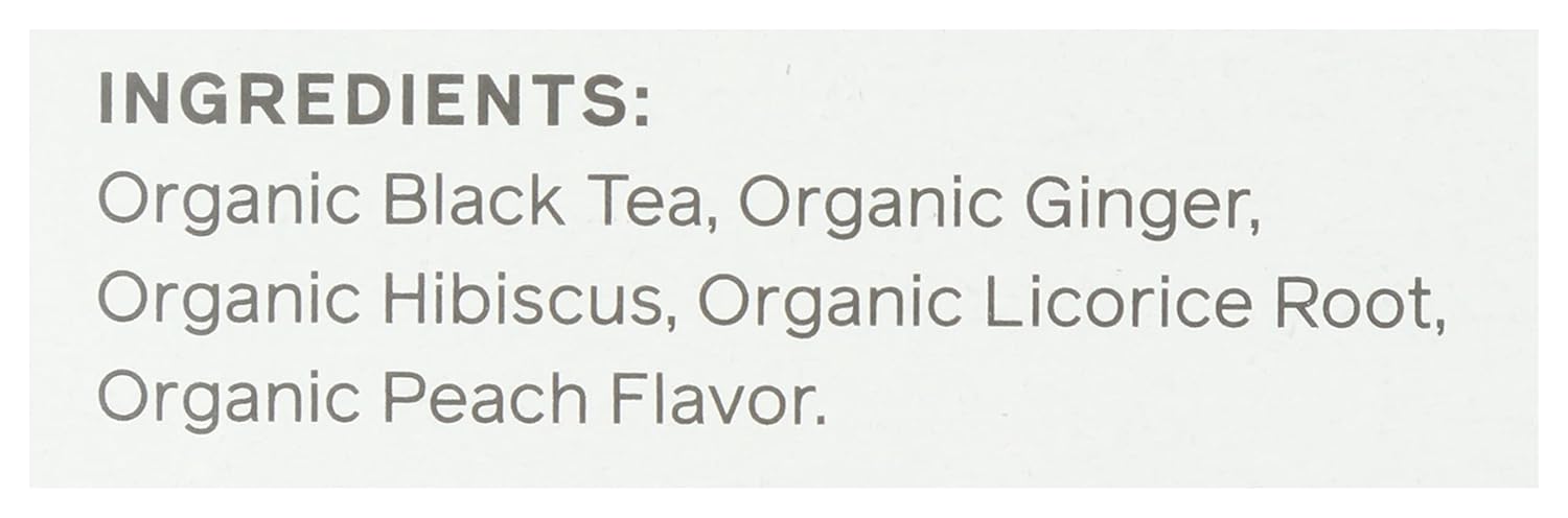 Allegro Tea, Organic Ginger Peach Black Tea Bags, 20 ct