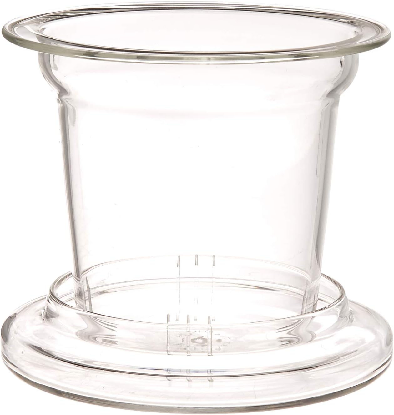 Teabloom Universal Glass Tea Infuser with Dual-Purpose Lid/Coaster – Hygienic, Non-Toxic Glass Filter for Loose Tea Leaves – Lead-Free & Cadmium-Free – Tea Purist's Choice