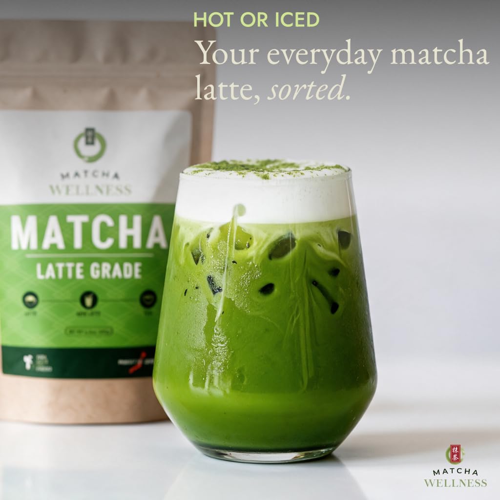 Matcha Wellness Matcha Green Tea Powder Latte Grade 1.76oz