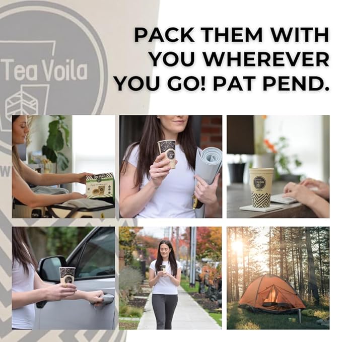 TeaVoila Oolong Tea - Loose Tea Leaves - Built-in Infuser in Biodegradable, Individually Sealed Cups - Up to 3 Refills per Cup - Finest Tea Leaves - USDA Organic - 12oz, 6 Count