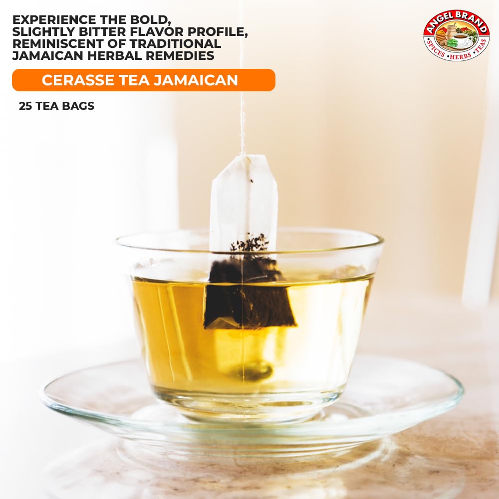Jamaican Cerasse Tea Bags | 24 Count | Box | Bitter Melon Detox Blend | Authentic Jamaican Cerasse Tea