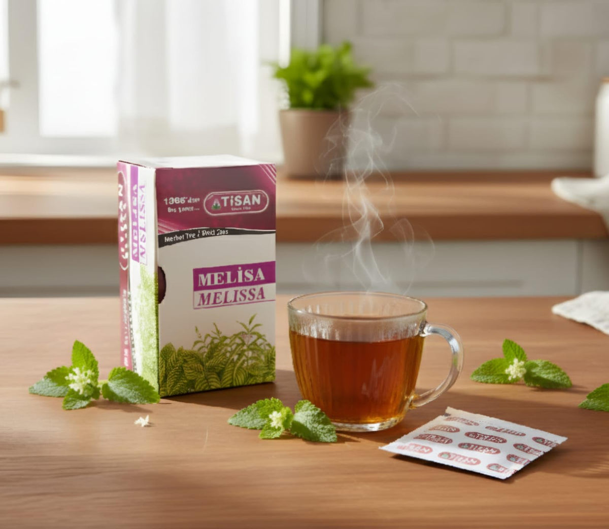 Tisan Melissa Tea (Lemon Balm) – 40 Individually Wrapped Tea Bags | Naturally Caffeine Free Herbal Infusion | Light Citrusy