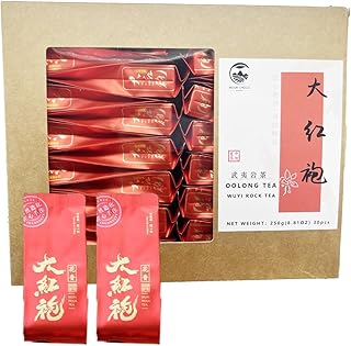 武夷岩茶花香大红袍250g 8.81oz Chinese Top10 Famous Tea – Wuyi Da Hong Pao/Rock Tea/Big Red Robe/Dahongpao Oolong Tea – 30 Count Tea Bags Value Pack Grade AAA