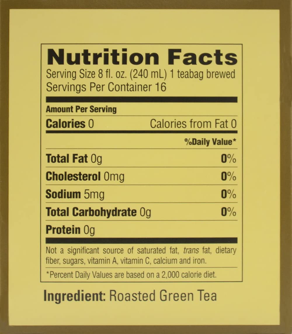 Yamamotoyama Hojicha Green Tea, 16 Count (Pack of 6) - Packaging May Vary