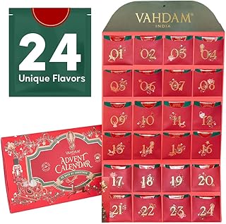 Limited Edition - Advent Calendar 2026 Folding Gift Box | 24 Unique Loose Leaf Teas - Holiday Gift Pack | Christmas Advent Calendar 2026 for Adults, Advent Calendar 2026 Adult Women and Men | VAHDAM