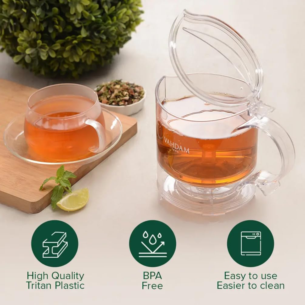 VAHDAM Imperial Tea Infuser(16oz) Stylish Teapot |Smart Tea Maker