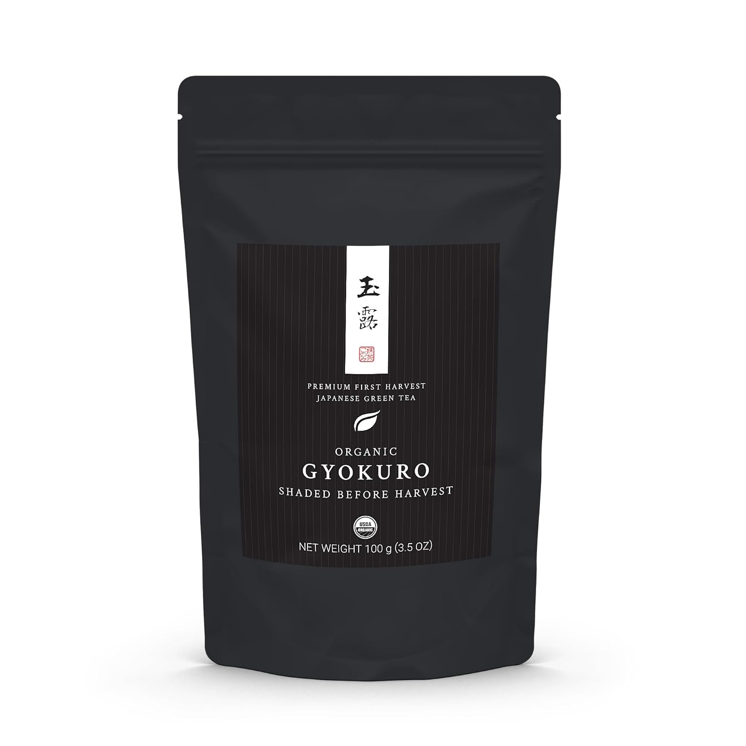 Organic Japanese Gyokuro - Premium First Harvest - Shade Grown Sencha - Loose Leaf Green Tea - USDA Certified - 100g (3.5oz) bag