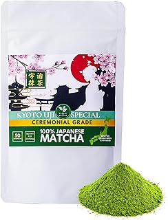 Nagomi Matcha Organic Superior Ceremonial Grade Matcha Green Tea Powder - 100% Authentic Japanese First Harvest from Uji, Kyoto (100g / 3.53oz)