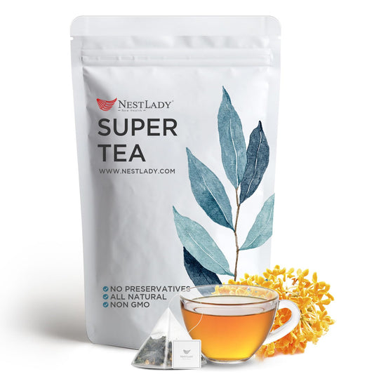 NESTLADY Osmanthus Oolong Loose Leaf Tea – Floral Aroma, Smooth Taste, 20 Bags (60g, 3g/bag)