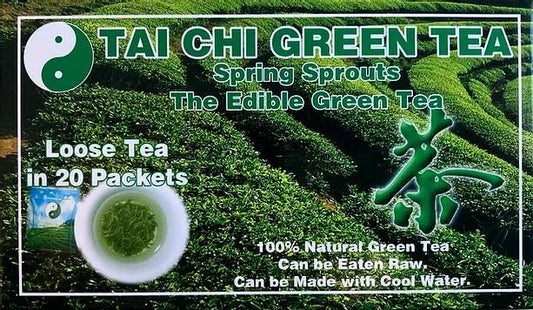 Tai Chi Green Tea, Spring Sprouts，Loose Tea in 20 Packets