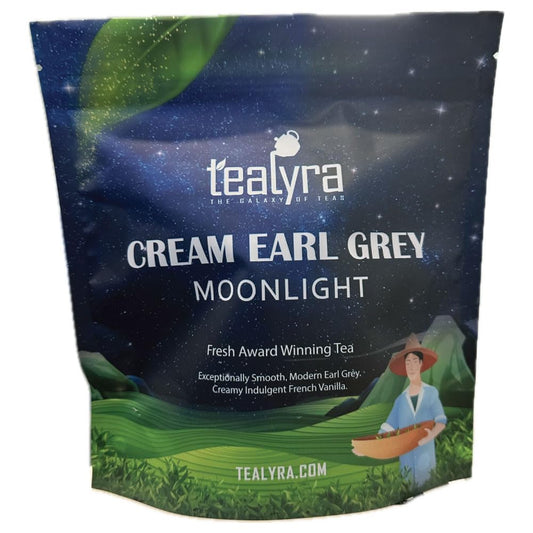 Tealyra - Cream Earl Grey Moonlight | Luxurious Black Loose Leaf Tea | Citrusy Bergamot &amp; French Vanilla Flavor | All Natural Ingredients, 100g (3.5-ounce)