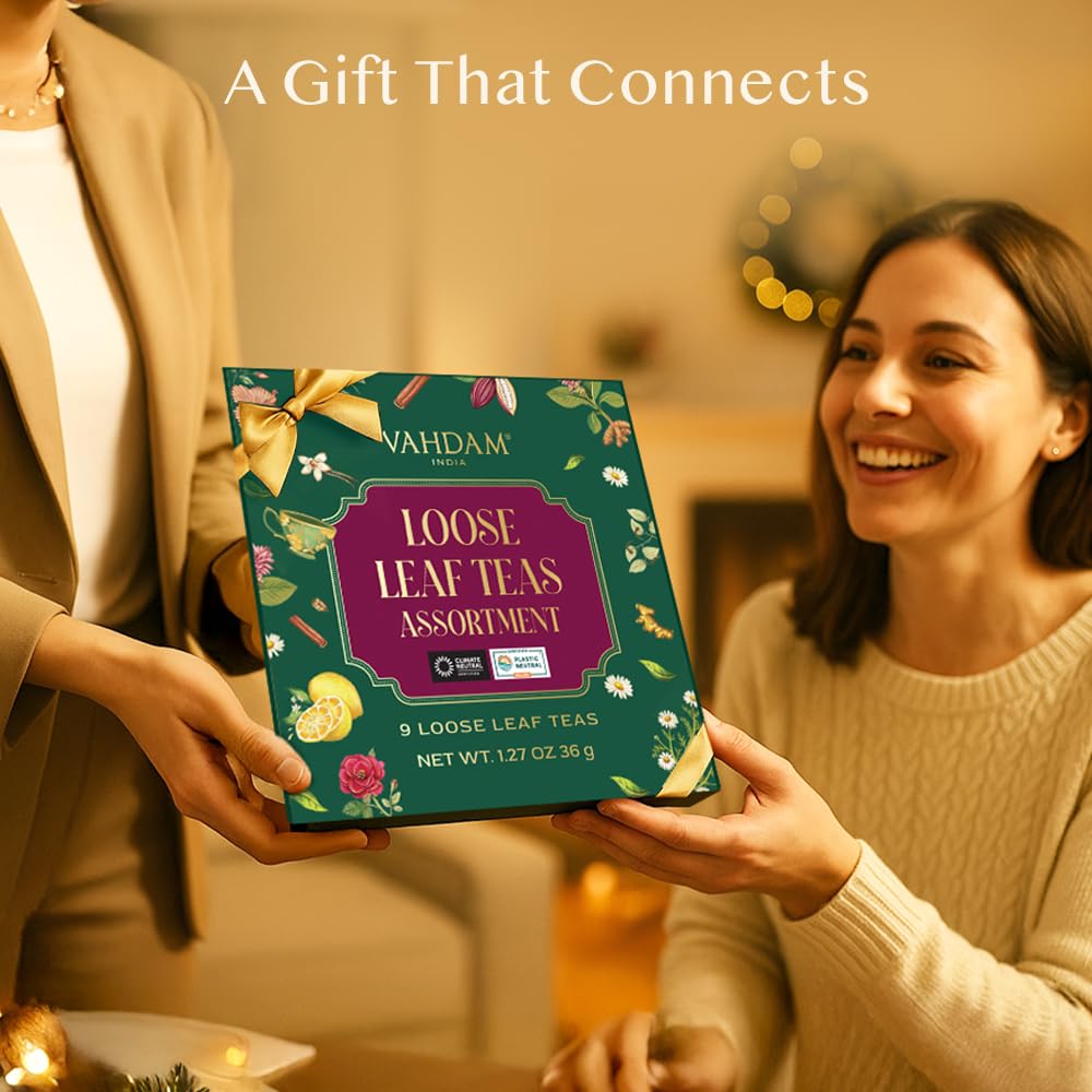 VAHDAM Top 9 Exotic Loose Leaf Tea Sampler (18+ cups) | Floral & Fruity Blends with Delicious Taste | Hot & Iced | Perfect for Gifting & Regular Consumption