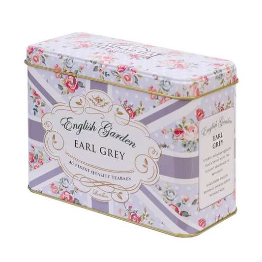 Ahmad Tea English Garden Caddy Earl Grey, 40 Tagged Teabags (Pack of 1)