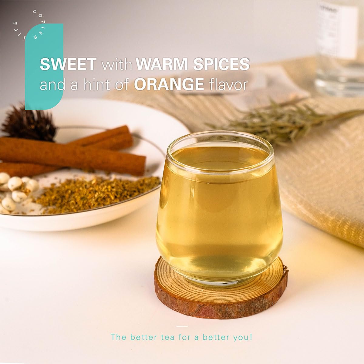 WT WEETEE Licorice Spice Herbal Tea Bags 80ct, Sweet &amp; Warming Citrus Blend