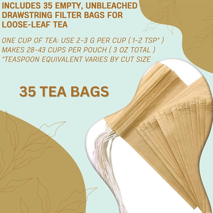 Boldo Herbal Tea — Traditionally Used for Digestive Comfort & Healthy Bile Flow, 35 Filtered Tea Bags Included, Caffeine-Free, Gluten-Free