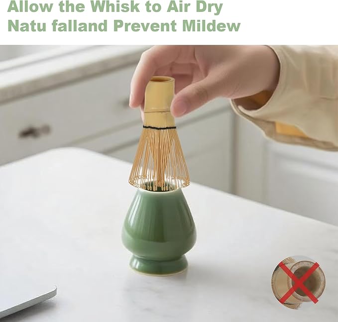 Bamboo Matcha Whisk for Matcha Tea Traditional Japanese Chasen Stirrer Wisk Mixer Brush Handcrafted Organic Matcha Preparation Tool for Frothy Fun and Authentic Tea Enjoyment