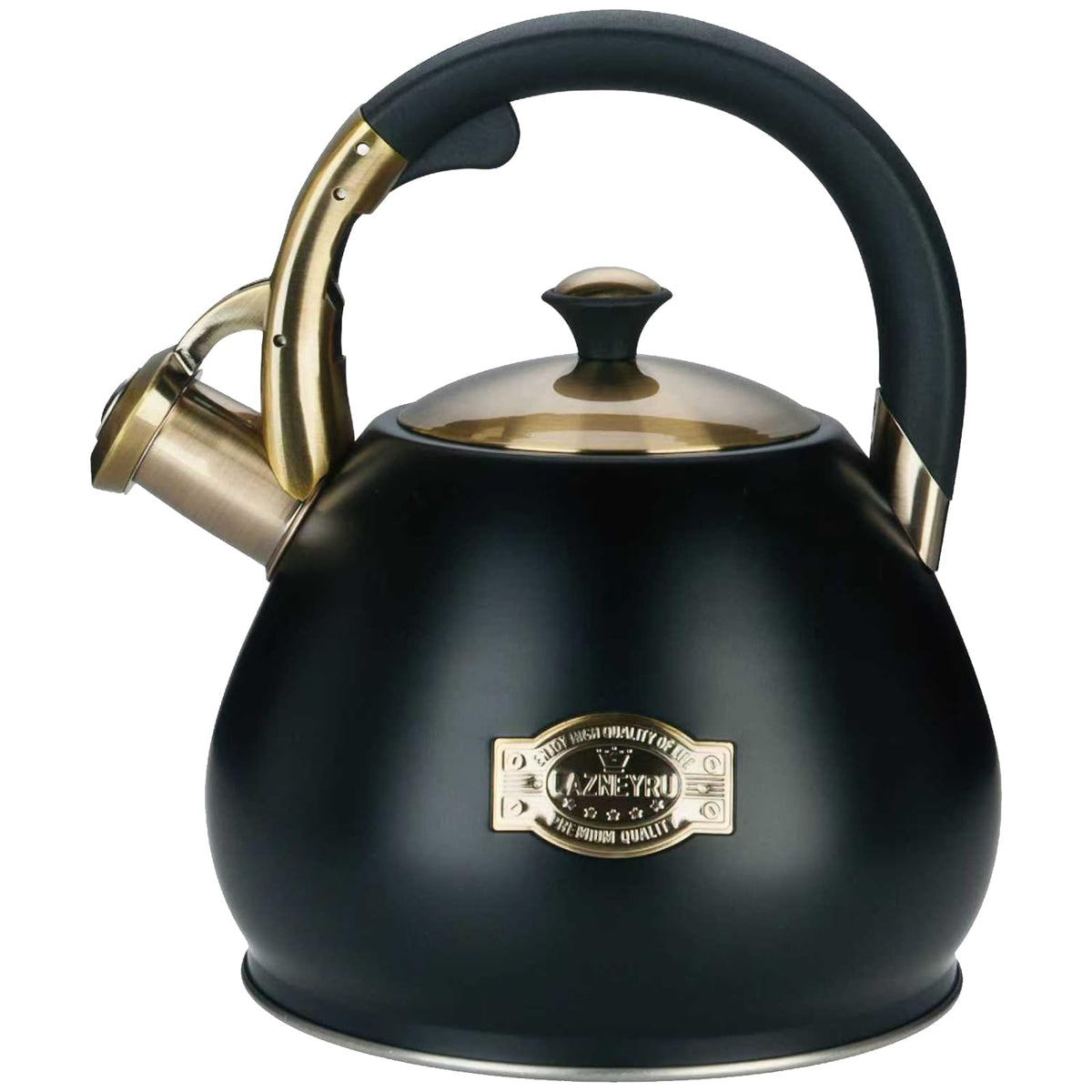 Lazneyru Tea Kettle Stovetop Whistling Kettle Teapot, 3Quart Tea Pot Stainless Steel Teakettle for Stove Top with Heat Proof