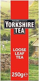 Yorkshire Tea, Red, Black Tea, Loose Leaf, 8.8 Ounces, Refreshing, Satisfying, and Strong, Classic British Breakfast Blend, Caffeinated, Enjoy Hot or Iced
