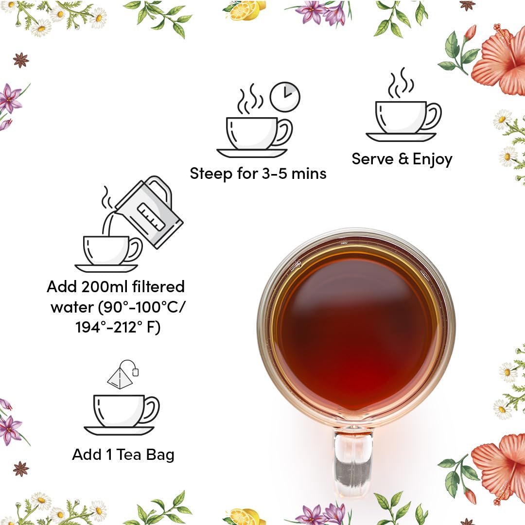 VAHDAM Assorted Tea Gift Set with Cruise Tumbler (4 Variety, 60 tea Bags) | Ecofriendly Tea Bags | Tea Gifts for Women & Men