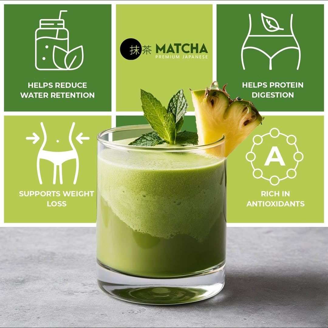 Premium Japanese Matcha Pineapple & Lemon Energy Drink Mix – 10 Single Serve Packets (8g) – Organic Matcha Green Tea with Bromelain – Smooth Citrus Flavor, Rich in Antioxidants - Bonus 1 Pk Matcha Chocolate Included