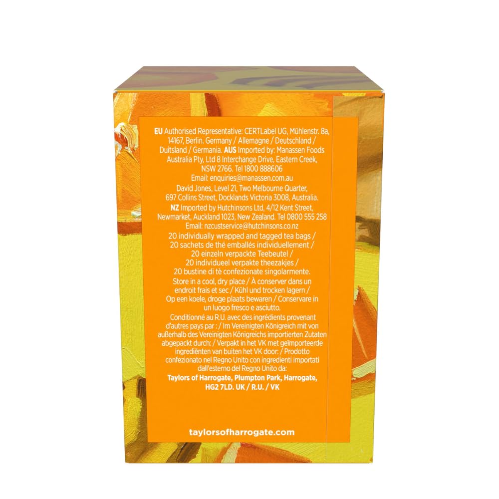 Taylors of Harrogate Mandarin &amp; Ginger Herbal Tea, 20ct (Pack of 6)