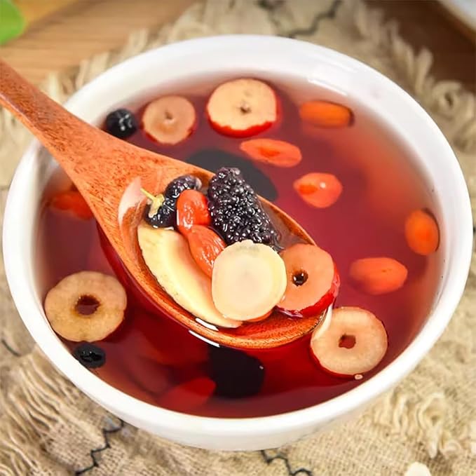 Ginseng Six Treasure Tea - 20 Bags Kidney Tea Ginseng Five Treasures Kidney Cleanse Chinese Herbal Tea for Women & Men, 10 Precious Ingredients Formula (20Bags)