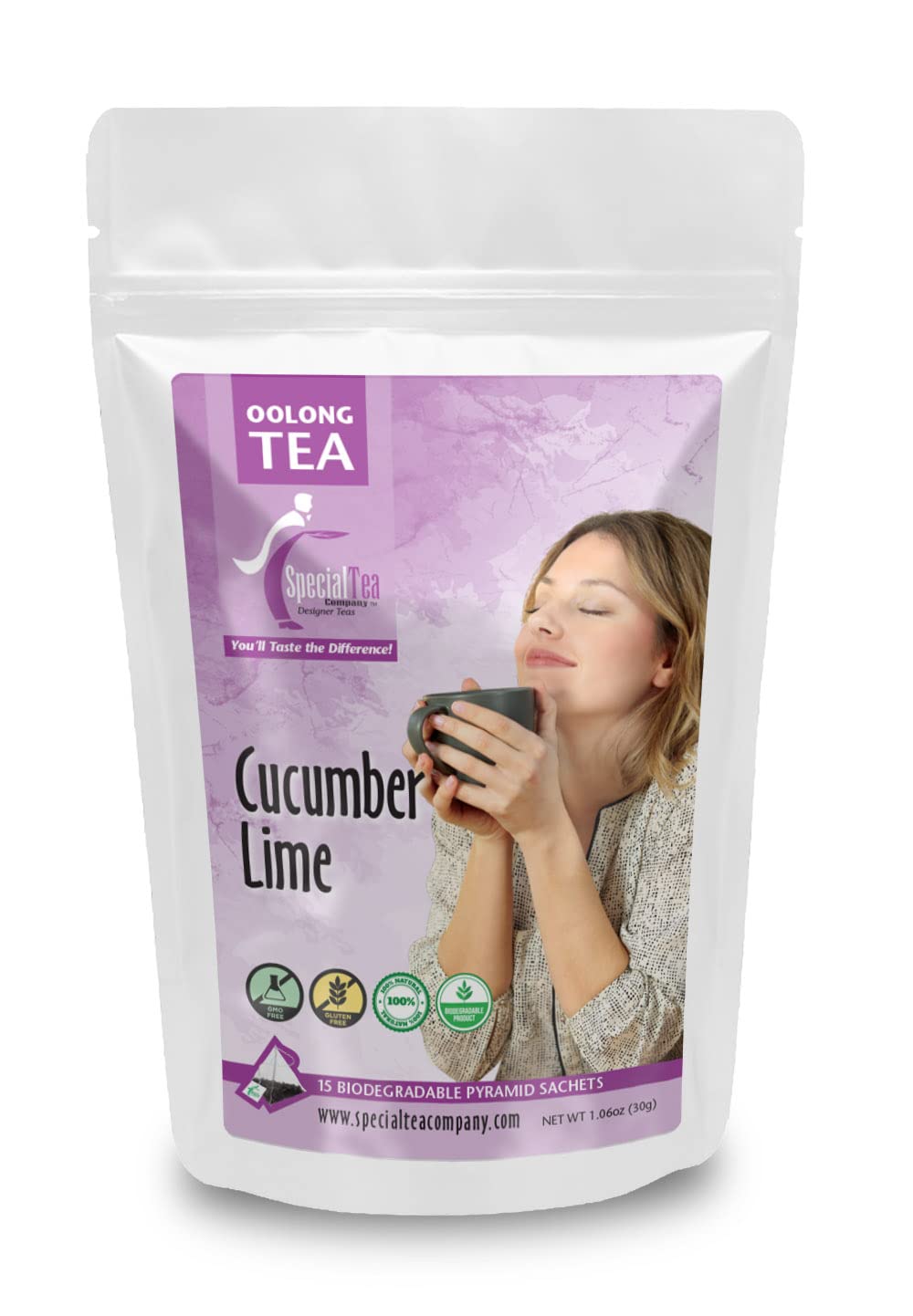 Special Tea Cucumber Lime Oolong Tea Pyramid 15 Sachets
