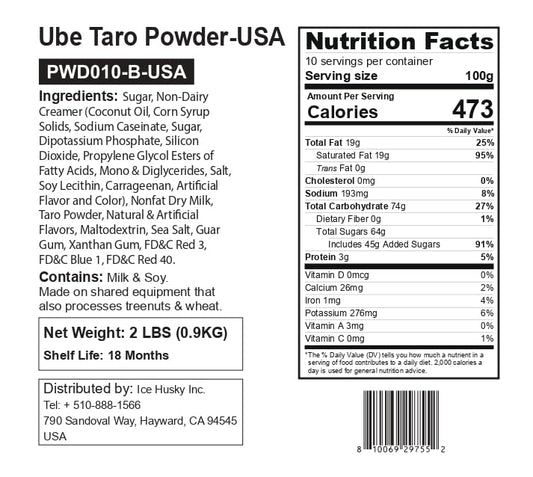 Fanale Ube Taro Milk Tea Powder, Instant Flavoring Powder, 2.2lbs Pack of 1 | Instant Flavoring Mix Perfect for Boba Milk Tea, Smoothies, Baking &amp; Desserts. Rich &amp; Creamy Beverage Powder, Easy to Prep
