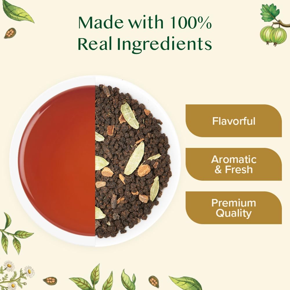 VAHDAM, Assorted Loose Leaf Chai Tea Sampler (10 Flavors, 50+ Servings) | Indian Exotic Masala Chai Tea Blends | Resealable Ziplock Pouch | Vacuum Sealed For Freshness