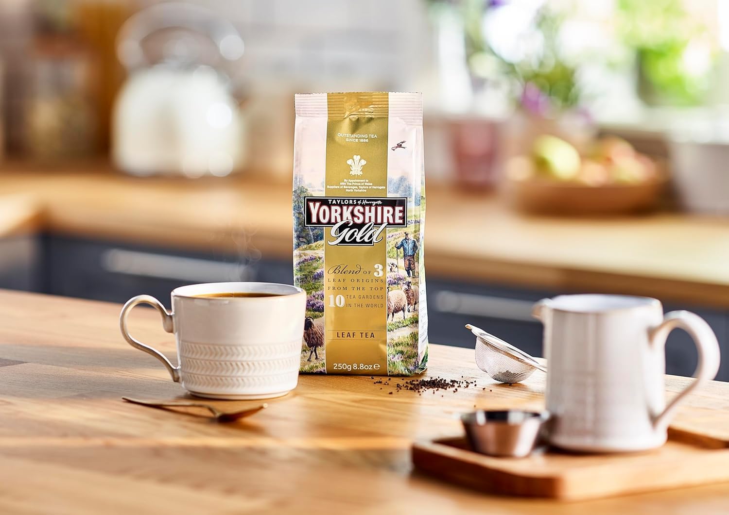 Yorkshire Tea, Gold, Loose Leaf Tea, Black Tea, 8.8 Ounce, Premium Blend, Rich, Smooth, and Satisfying, Classic British Breakfast Blend, Caffeinated, Enjoy Hot or Iced