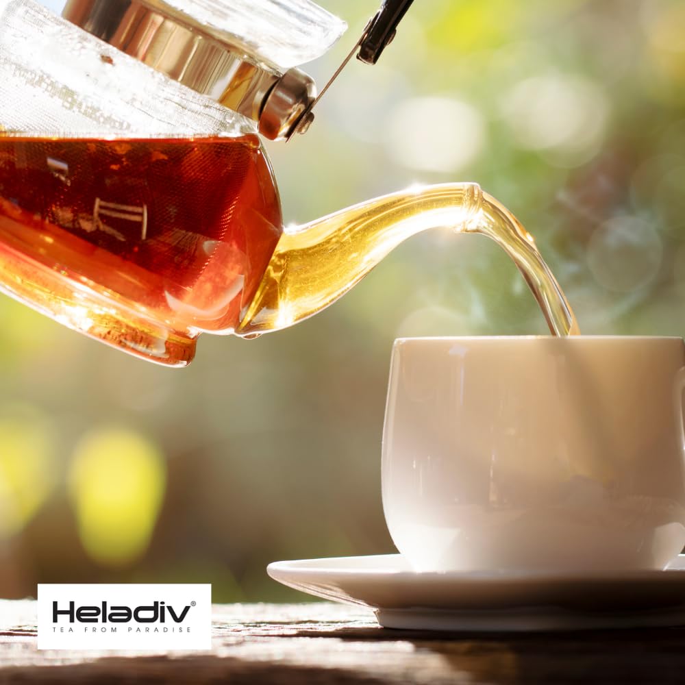 HELADIV Kenilworth Estate Ceylon Loose Leaf Black Tea, 1lb Bag, Aromatic & Full-Bodied, Smooth & Satisfying Brew, Ethically Sourced from Sri Lanka, Vegan, No GMO, Artificial Additives, Enjoy Any Time