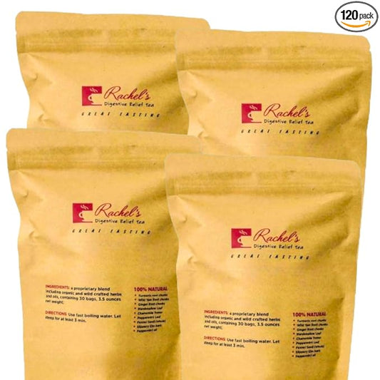 (120 Bags/240 Cups) Rachel’s Tea: Turmeric, Wild Yam, Ginger, Marshmallow, Chamomile, Peppermint, Fennel Slippery Elm