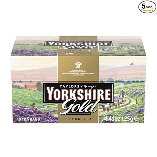 Yorkshire Tea, Gold, Black Tea, 40ct (Pack of 5)