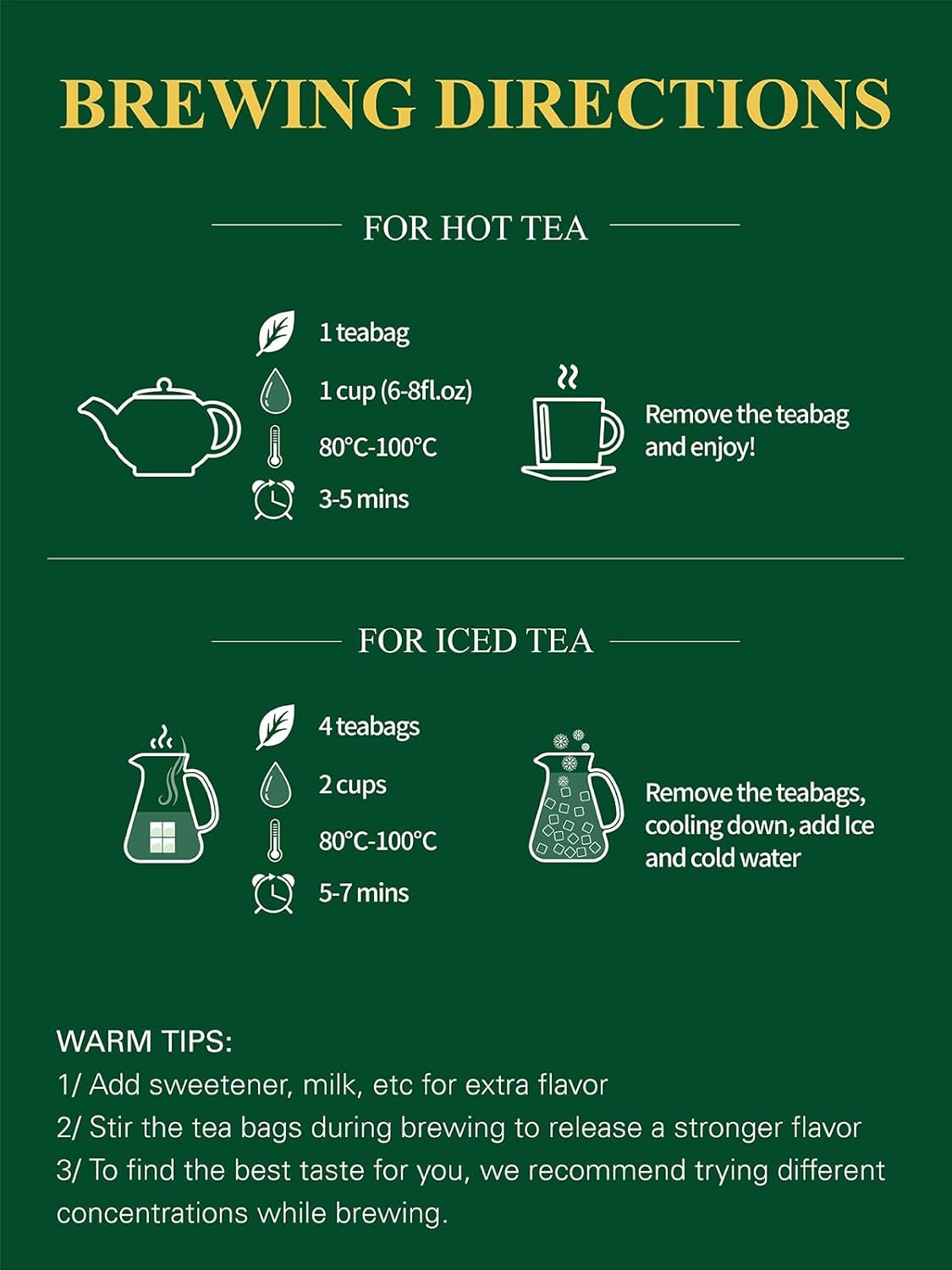 GLDNT Organic Green Tea Bags, Natural Pure Organic Green Tea, Super Antioxidant, Caffeinated, 100 Count