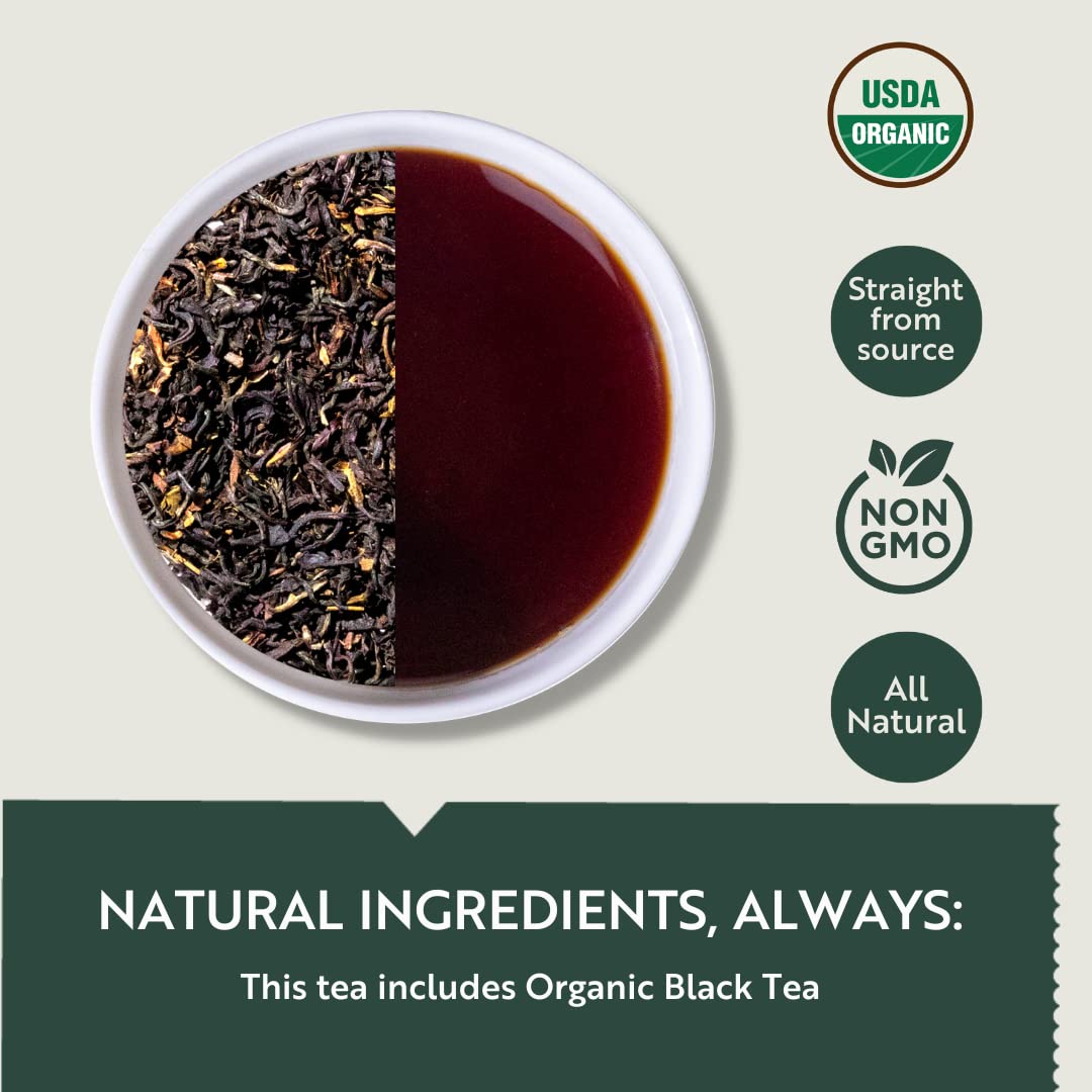 Luxmi Estates Tale of Two Estates English Breakfast Tea 100g/3.52oz (50 Cups) | Darjeeling Assam Black Tea Blend | Smooth Robust Caffeinated