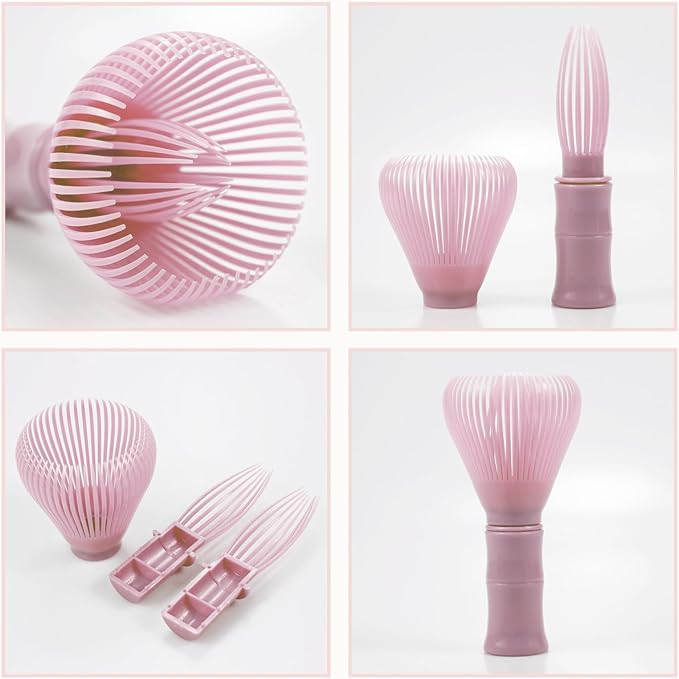 Resin Matcha Whisk Traditional Japanese Chasen Matcha Tea Whisk Gifts for Tea Lovers Reusable Plastic Matcha Whisk for Authentic Tea Preparation (Pink)