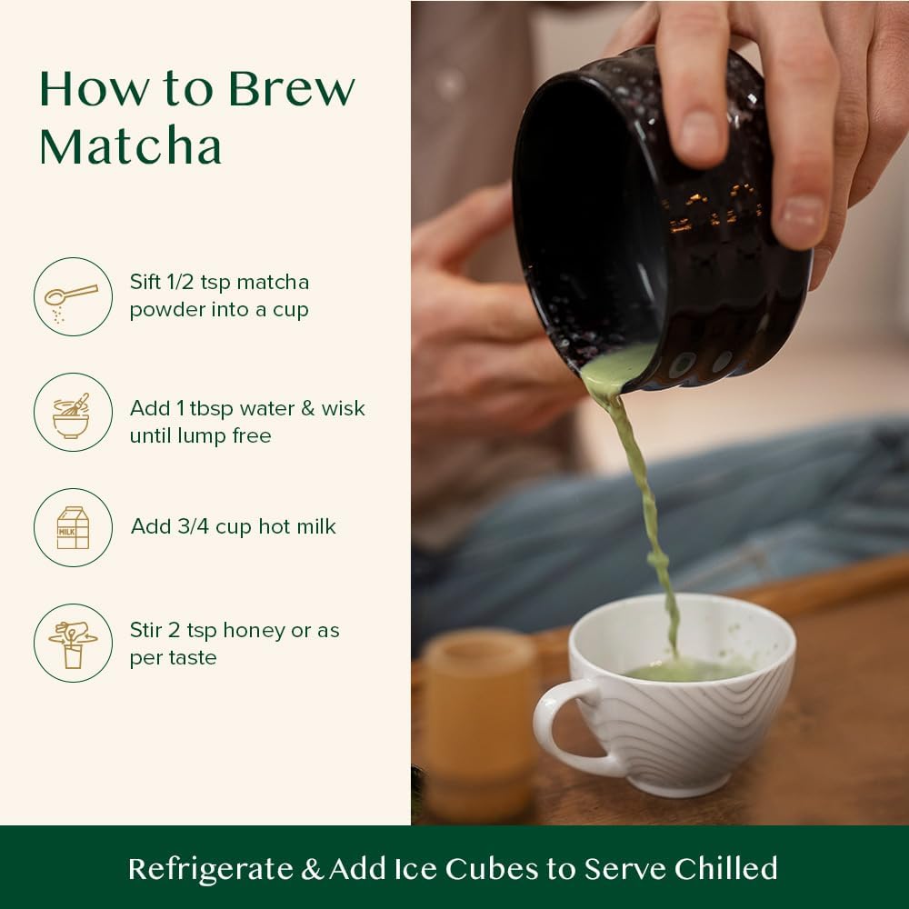 VAHDAM, Japanese Matcha Tea Powder (50 Cups,3.53oz) Sourced from Japan | Authentic Japanese Matcha Green Tea Powder | Classic Culinary Matcha From Japan