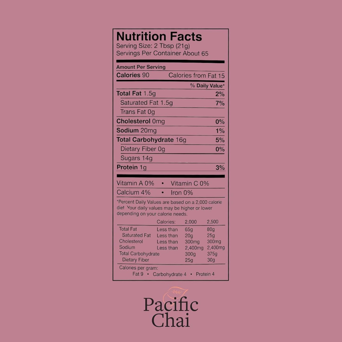 Pacific Chai Vanilla Chai Latte Mix, Instant Chai Tea Latte Powder Drink Mix, Gluten Free, Kosher, Spiced Tea Latte, 3 LB (Pack of 3)