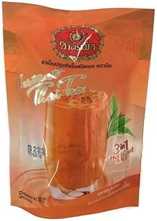 Number One Brand Instant Thai Tea 3 in 1 Tea Drinks Both Hot and Cold 2 Bags X 5 Sachets