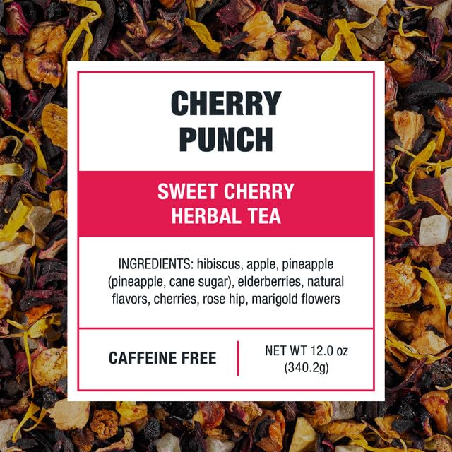Tiesta Tea - Cherry Punch Cold Brew, Loose Leaf, Sweet Cherry Herbal Tea | Premium Iced, Non-Caffeinated Cold Brew Packets, Makes 64 oz of Pitcher Per Bag (Pack of 10)