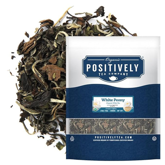 Organic Positively Tea Company, White Peony White Tea, Loose Leaf, 16 Ounce