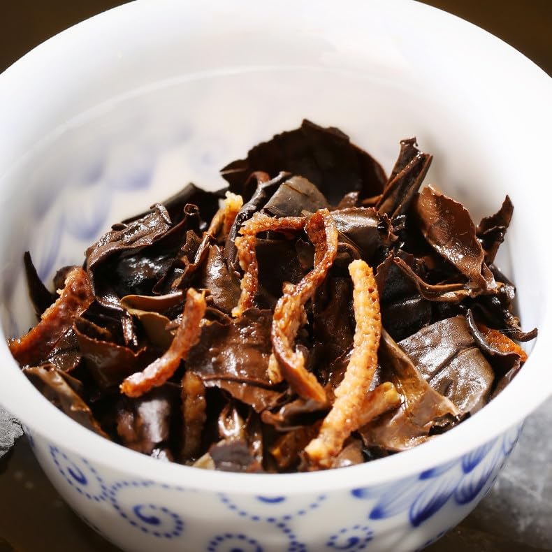 Chinese Kung Fu Tea-Chen Pi Bai Cha Dried Tangerine Peel White Tea, Fuding White Tea, Small Square-Shaped Leaves, 250g, 42 Individually Packaged Bags