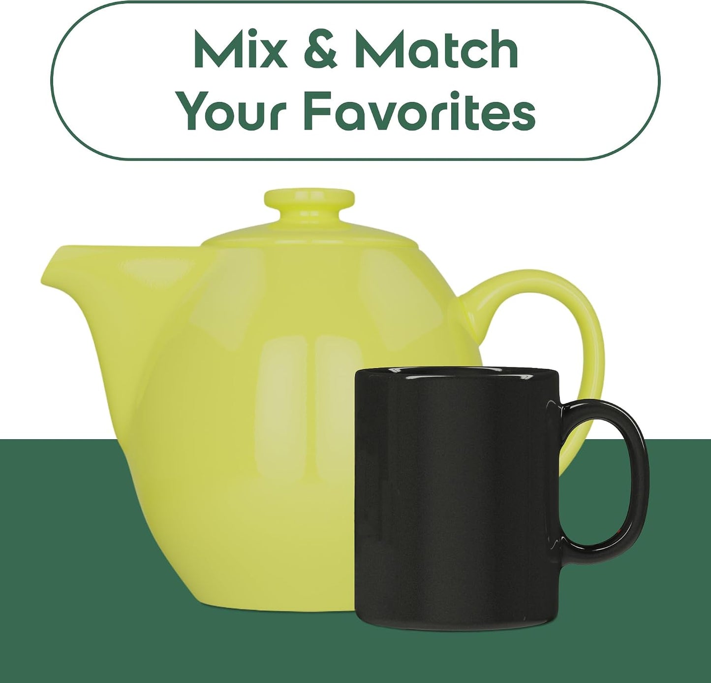 Teaz 0.75-qt. Teapot with Infuser Color: Citron